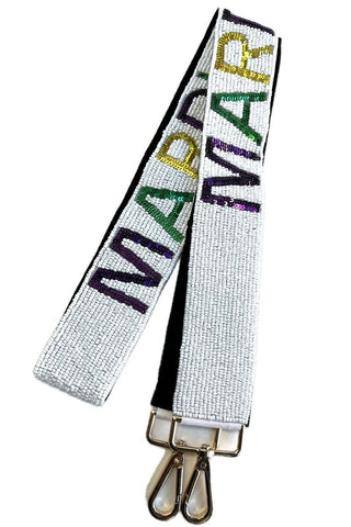 Mardi Gras beaded Purse Strap