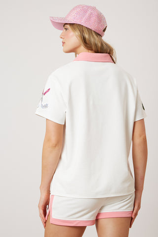 Golf Sequin Embroidery Top 