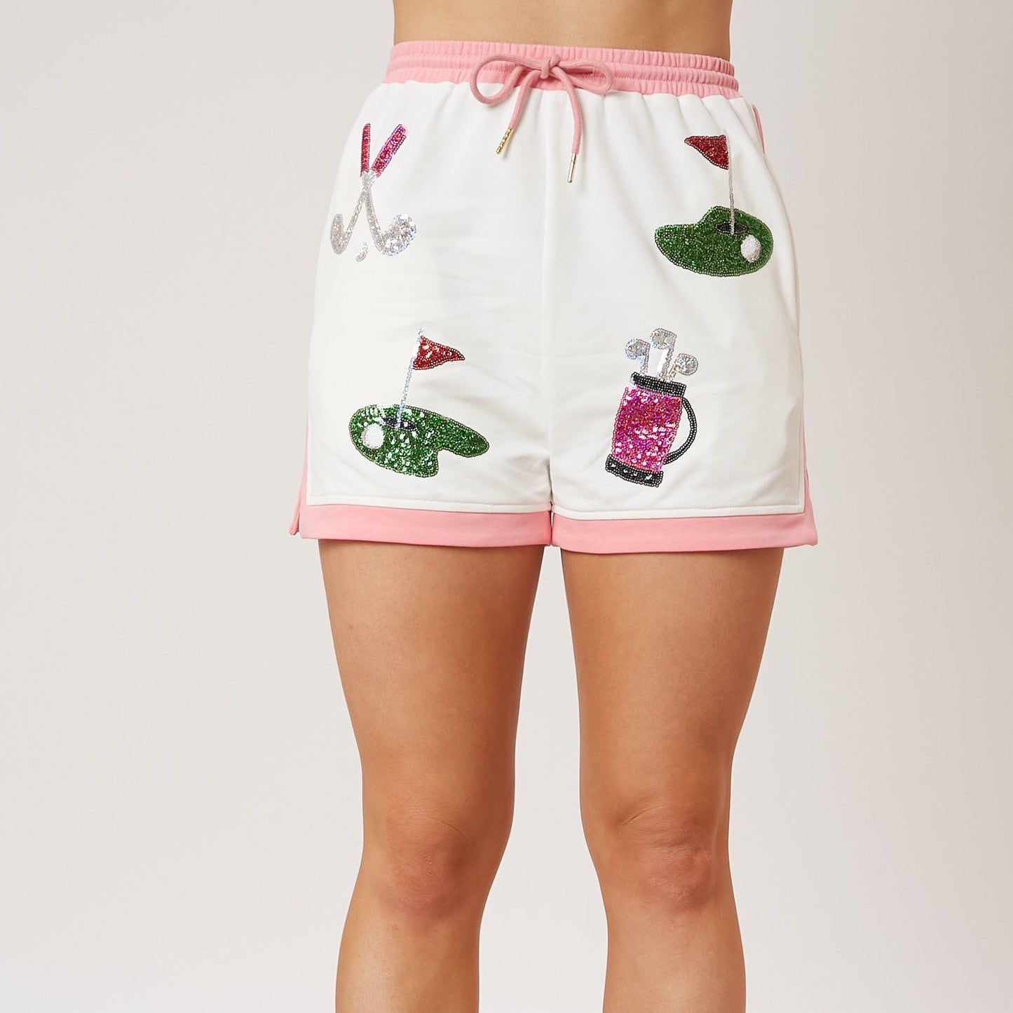 Golf Sequin Embroidery Shorts