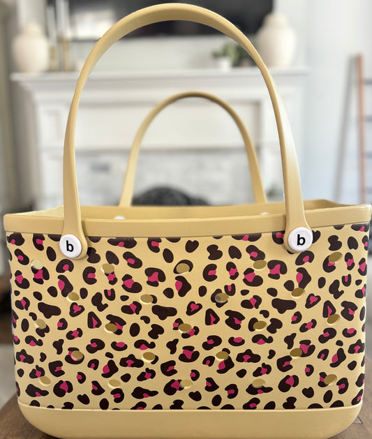 Summer Beach Bag Dupe Pink Leopard