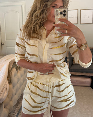Tiger Stripes Gold 2 Piece Set
