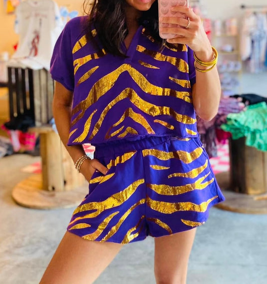 Purple & Gold Tiger Queen Set