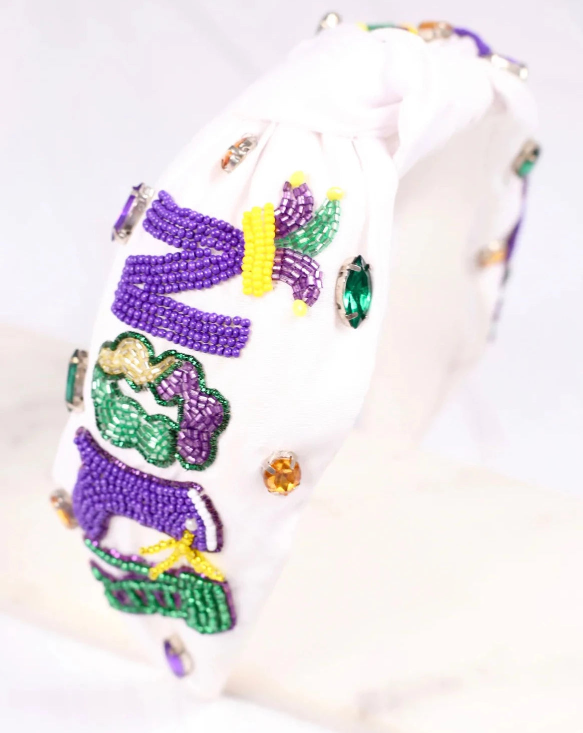 how to make a mardi gras headband