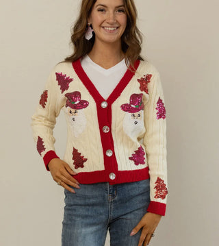 Christmas Sequin Cardigan