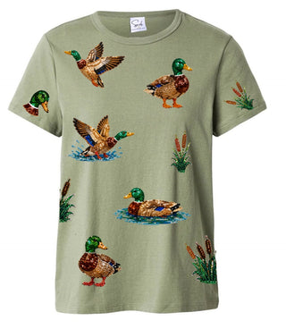 Sequin Mallard Ducks T-Shirt -