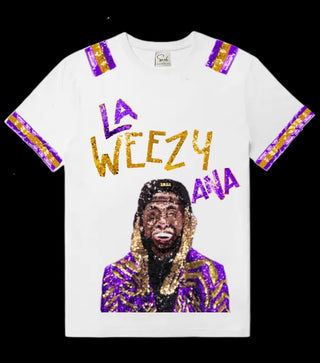 La Weezy Ana Tigers Sequin Game Day T-Shirt
