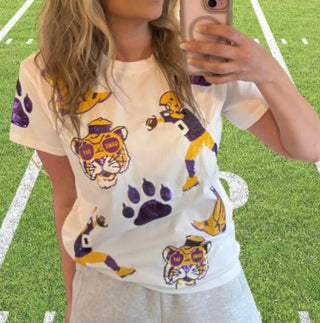 Tiger Sequin Patch Shirt