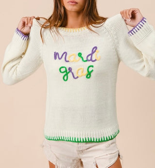 Mardi Gras Classic Sweater 