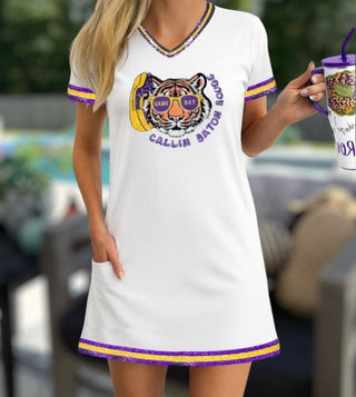 Callin Baton Rouge Tiger Sequin Dress
