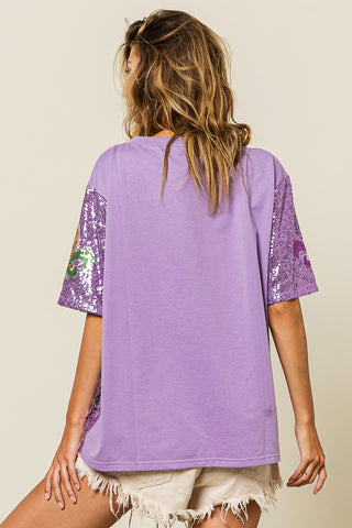 Mardi Gras Purple Sequin Top 