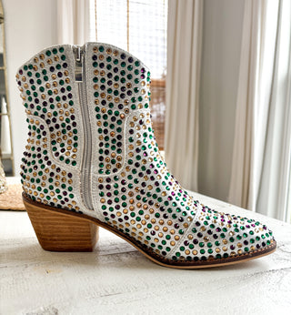 Mardi Gras Rhinestone boots 