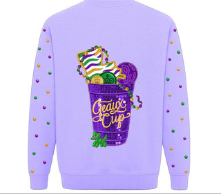 geaux cup mardi gras sweatshirt