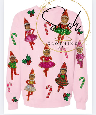 Elf Sequin Christmas Sweatshirt
