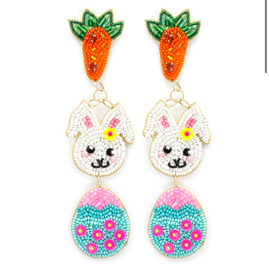 Easter Beaded Earrings
