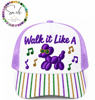 Walk it Like A Dog Mardi Gras Sequin Hat