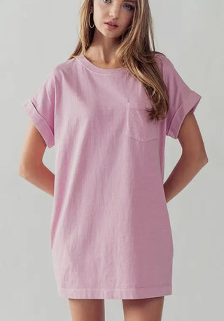 Tee Shirt Dress with Pockets 