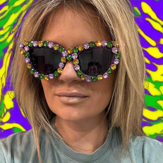 rhinestone mardi gras sunglasses