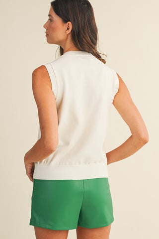 Mardi Gras  Shawl Style Sweater Tank