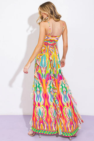 A printed woven maxi dress 