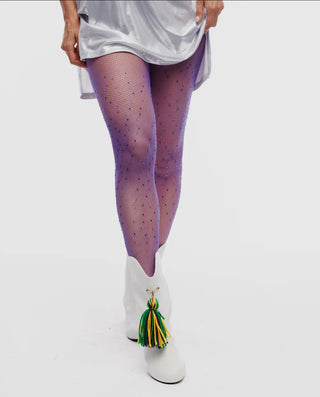Mardi Gras Rhinestone Tights