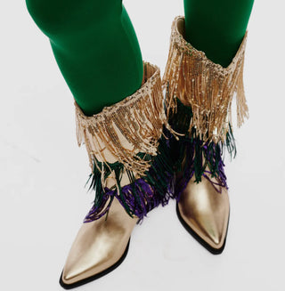 Mardi Gras Fringe Boots