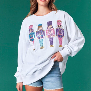 pastel sequin nutcracker sweatshirt