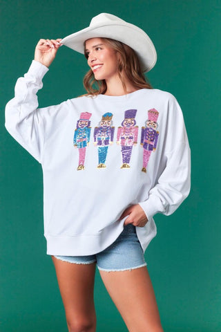 Nutcracker Sequin Pastel Sweater