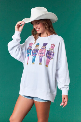 Nutcracker Sequin Pastel Sweater