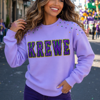 krewe mardi gras sequin sweatshirt