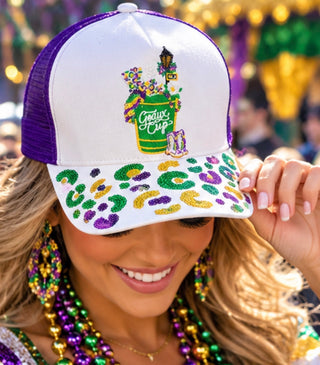 Geaux Cup Sequin Mardi Gras Hat