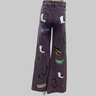 Mardi Gras Sequin Jeans