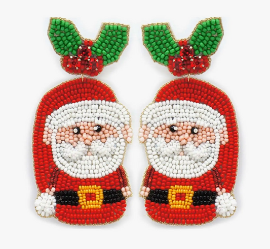 Santa beaded Earrings