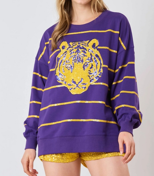 Tiger Sequin Sweater