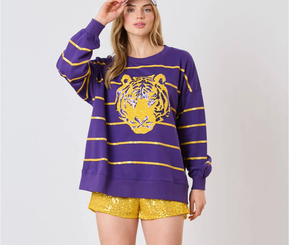 Tiger Sequin Sweater