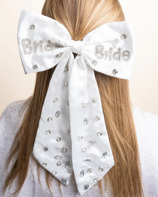 Bride Jeweled Hair Bow 