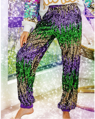 Mardi Gras Sequin Joggers 