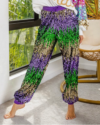 Mardi Gras Sequin Joggers 