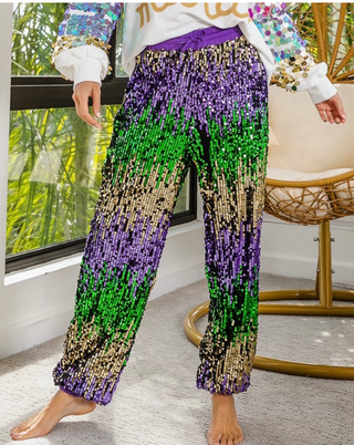 Mardi Gras Sequin Joggers 