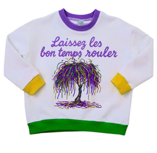 Mardi Gras sequin sparkling sweater