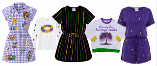 Mardi Gras Gingham Sequin Dress