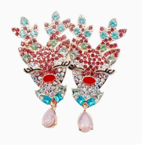 Reindeer Jeweled Earrings