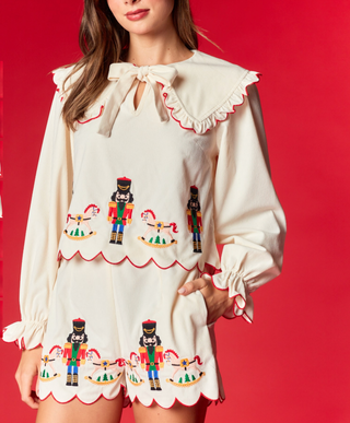 Nutcracker Embroidered Set