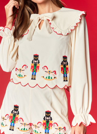 Nutcracker Embroidered Set