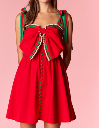 bow front christmas dress