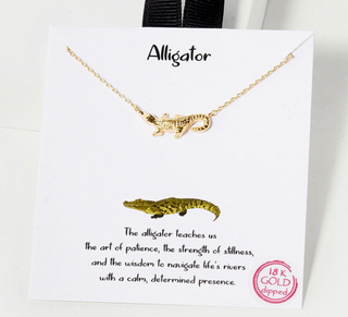 Alligator Gold Necklace