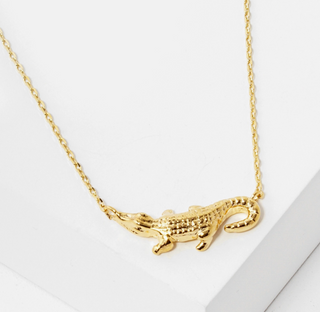 Alligator Gold Necklace