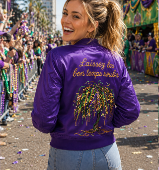 Mardi Gras Sequin Bead Tree Jacket