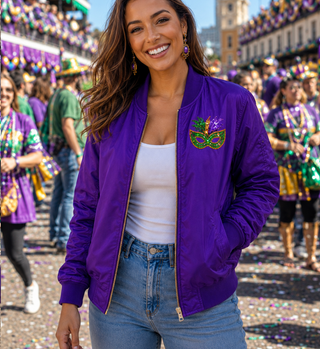 Mardi Gras Sequin Bead Tree Jacket