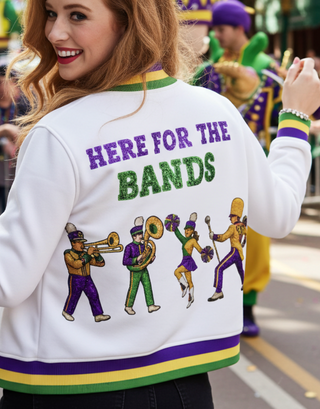 Here for the Bands Sequin Mardi Gras Jacket