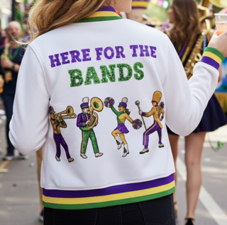 Here for the Bands Sequin Mardi Gras Jacket